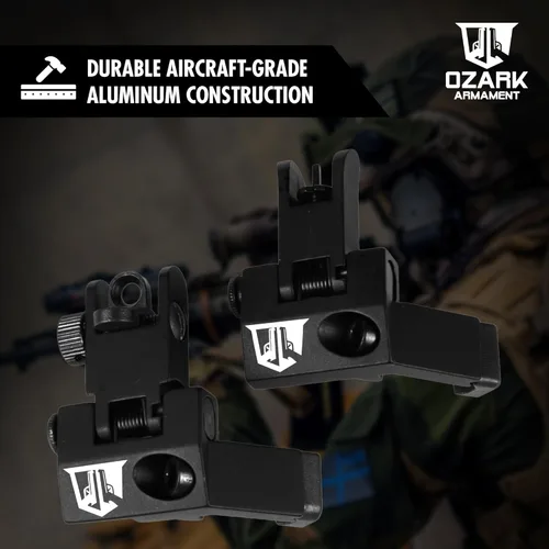 Vista 5 de 45 Degree Offset Iron Sights Canted Sights 45 Degree Iron Sights Works for Right & Left Hand Offset Iron Sights 45 Degree Backup Iron Sights