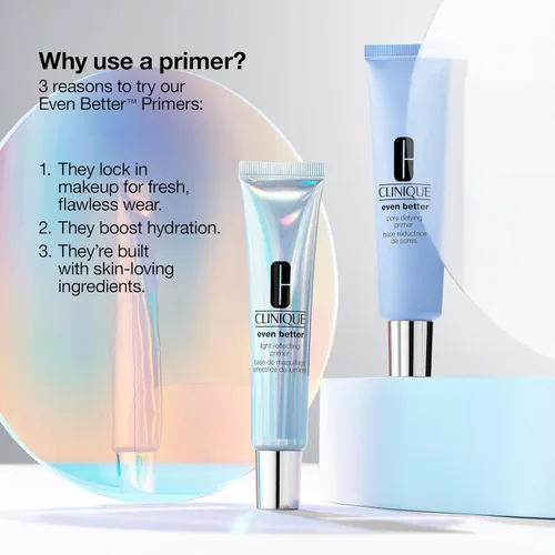 Vista 4 de Clinique Even Better Light Reflecting Face Primer With Vitamin C + Hyaluronic Acid For All Skin Types Hydrating, Lightweight + Illuminating Finish