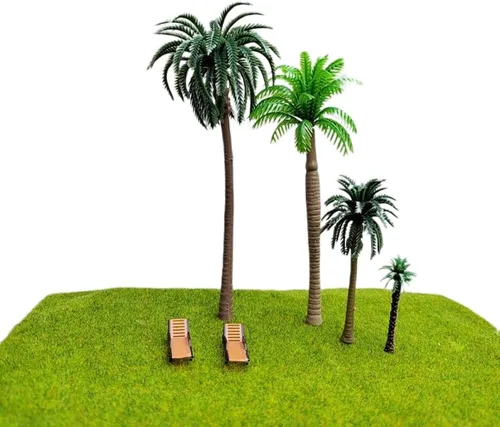 Vista 4 de 36pcs Palm Trees, Ho Scale Bushes, Plastic Trees for Projects 1.5-6 inch(3-16 cm), Miniature Trees