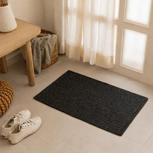 Homemonde - Alfombra de yute, 2'x3', rectangular, decoración bohemia para el hogar, alfombra reversible y trenzada tejida a mano, estilo rústico