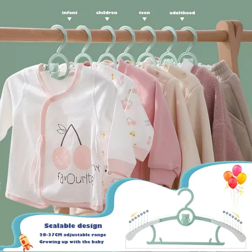 Vista 5 de JSF20 perchas ajustables para ropa de bebé, ropa de bebé, ropa de bebé, para ropa de recién nacidos, para niñas, niños y niños pequeños