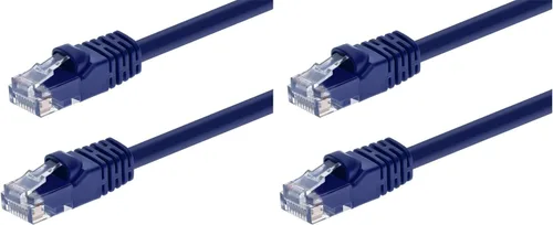 Vista 53 de Monoprice 100FT 24AWG Cat6 550MHz UTP Ethernet Cable de red de cobre desnudo - azul