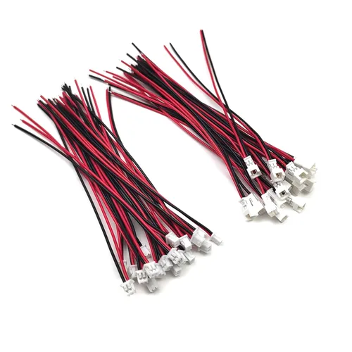 20 pares JST 0.049 in 2-Pin Micro Electronics Macho y Hembra Conector Plug con 3.94 pulgadas (3.9 in) UL1571-26AWG Cable Cable