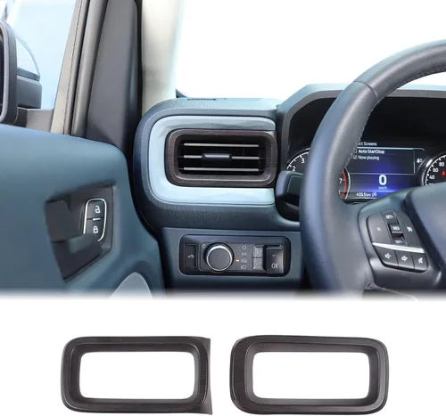 Vista 8 de Cubierta de salida de aire lateral para consola central de automóvil, compatible con Ford Maverick 2022-2024, marco de salida de aire lateral, panel