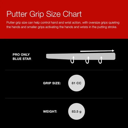 Vista 6 de Golf Pride Pro Only Golf Grip - Putter Grip for Hand Placement - All-Rubber Construction for Firm Feel - Traditional Streamlined