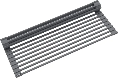 Vista 12 de Kraus Multiusos Escurreplatos Enrollable para Fregadero con Colador y Esterilla en Aqua, KRM-11AQ