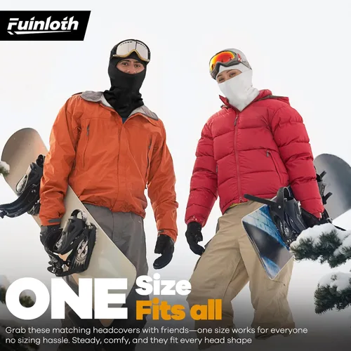 Vista 5 de Fuinloth Pasamontañas de esquí Pro, para clima frío, resistente al viento, térmico, para hombres y mujeres