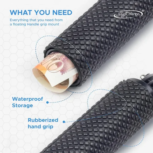 Vista 4 de Digicharge Soporte de agarre con mango flotante – Impermeable GoPro y flotador de cámara de acción con correa de mano, almacenamiento interno