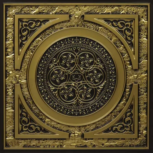 Vista 30 de Steampunk-Faux - Azulejo de techo de hojalata - Plata envejecida, paquete de 25 Plata antigua
