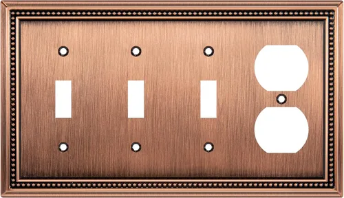 Vista 93 de Henne Bery Sunken Pearls Placa de Pared Decorativa de Servicio Pesado Placa de Interruptor Cubierta de Tomacorriente