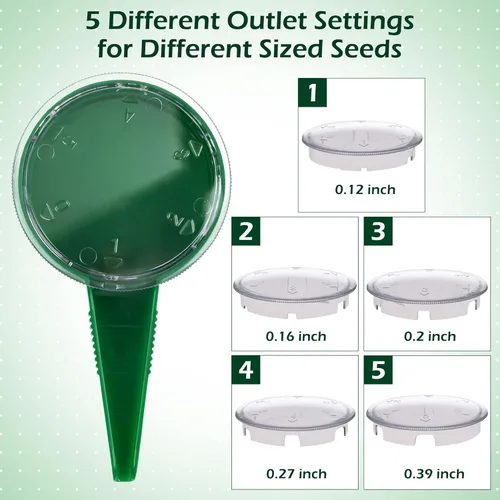 Vista 3 de TXIN Esparcidor de semillas de mano, 2 piezas, sembrador de semillas para semillas pequeñas, mini herramienta de sembradora de mano portátil