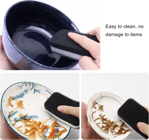Vista 5 de Esponja para lavar platos de cocina, esponjas envueltas individualmente, almohadilla para fregar a granel antiarañazos, esponjas de platos sin olor