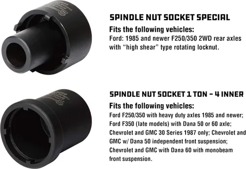 Vista 5 de Powerbuilt 648636 - Kit de herramientas para tuercas de husillo, 5 piezas, tuercas de husillo para extraer, varios tamaños, marcas de tamaño, caja