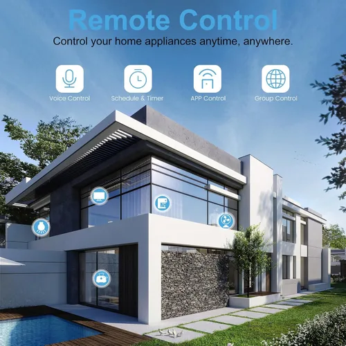 Vista 7 de EIGHTREE Matter Smart Plug, compatible con Homekit, requiere hub, enchufes inteligentes que funcionan con Alexa, Siri y Google Home, enchufe WiFi