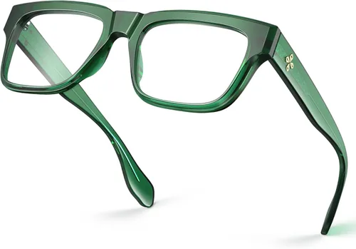 VISOONE - Lentes cuadrados TR90 con bloqueo de luz azul, elegantes anteojos de computadora para mujeres y hombres; Randi