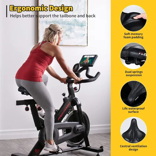 Vista 3 de DAWAY C50 - Asiento de bicicleta cómodo de gran tamaño, repuesto extra ancho con cojín de espuma viscoelástica para hombres y mujeres, cómodo