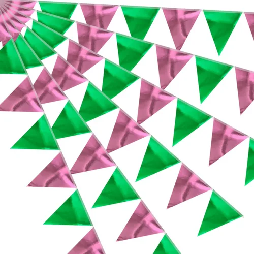 Vista 29 de Banderín de camuflaje de 49 pies, banderas triangulares de camuflaje del ejército para decoraciones de fiesta de cumpleaños