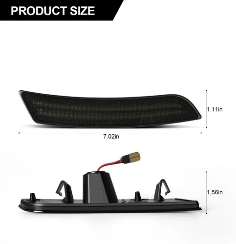 Vista 9 de Marcador lateral LED luces blancas para Chevy Camaro 2016-2023 compatible con Cadillac CTS ATS 2014-2023 parachoques delantero trasero Fender