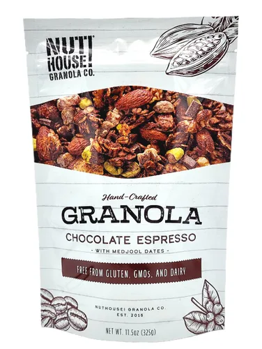 Vista 10 de NutHouse! Granola Company - Granola premium de manzana y arándano Certificada sin gluten, sin OMG, Kosher Vegana, sin soja Bolsa de 12 onzas