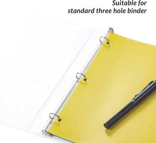 Vista 4 de Seashell Divisores de carpetas de 3 anillos con 5 pestañas, 6 juegos de separadores de carpetas de plástico con 3 perforadores, tamaño carta