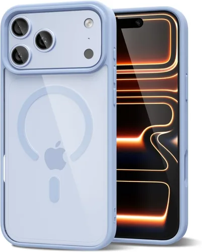 Vista 95 de oakxco Funda magnética transparente compatible con Magsafe, delgada, transparente, no amarillea, híbrida de silicona suave y cubierta protectora