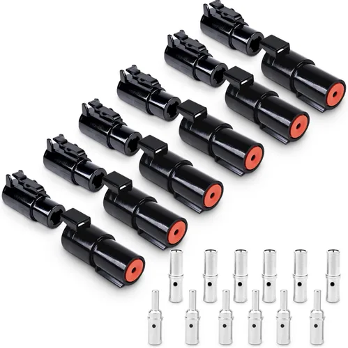 Vista 11 de JRready ST6462 Deutsch DTP Kit de conectores - Conector DTP 2 4 pines 12-16AWG Contactos sólidos tamaño 12, herramienta de crimpado Deutsch