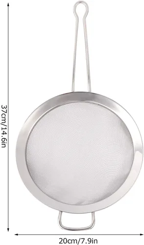 Vista 2 de Tyenaza Stainless Steel Fine Mesh Oil Strainer Flour Colander Sieve Sifter Filter Kitchen Tool