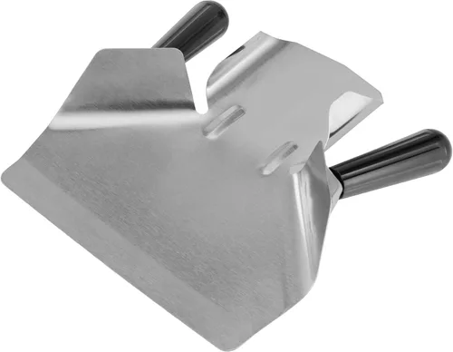 Vista 5 de JEUIHAU 2 cucharas de acero inoxidable para papas fritas de doble mango, bolsa comercial de acero inoxidable para palomitas de maíz, papas fritas