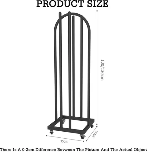 Vista 2 de 2 in 1 Space Saving Storage Rack for Laundry Room and Bedroom Storage Solution for Clothes On Both Sides