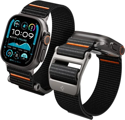Vista 10 de Spigen para Apple Watch Band, compatible con Ultra 3/2/1 49mm, Series 11/10 46mm, 9/8/7 45mm, SE3/SE2/SE/6/5/4 44mm, 3/2/1 42mm DuraPro Flex/DuraPro
