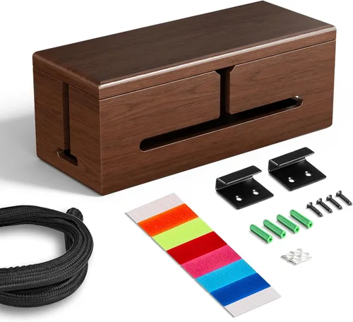 Vista 10 de Caja Grande de Gestión de Cables - Organizador de Cables Elegante, Ocultador de Cables y Caja de Gestión de Cables - Caja de Gestión de Cables