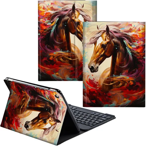 Vista 76 de Funda para Samsung Galaxy Tab S6 Lite 2022/2020 Teclado Inalámbrico Desmontable y Cubierta De Soporte De Cuero PU Funda Protectora Para Samsung