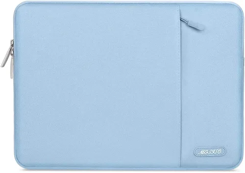Vista 31 de MOSISO Funda vertical de poliéster con bolsillo para laptop de 13 pulgadas, para computadora MacBook Air M4, M3, M2 y M1 de 2025 a 2018 y Pro M2