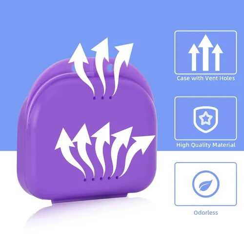 Vista 3 de Annhua Funda de retención delgada con orificios de ventilación, funda protectora bucal de plástico duradero, fundas de alineador portátiles