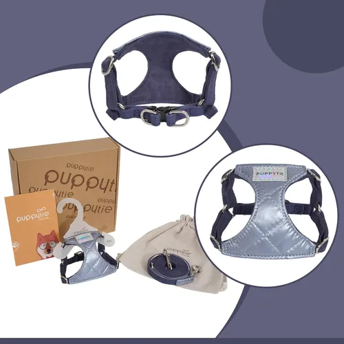 Vista 34 de Arnés sin tirones para perro, con correa multifunción, pechera suave y ajustable para mascota, no ahorca, chaleco a prueba de escape para perros