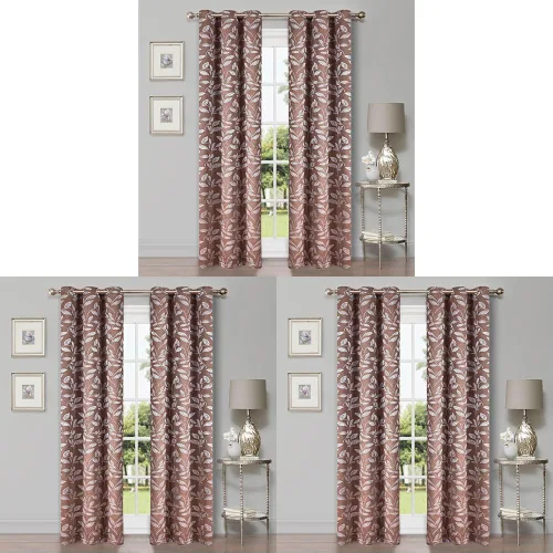 Vista 94 de Superior Cortinas opacas, oscurecimiento de la habitación para dormitorio, bloqueo solar, térmicas, cortinas bohemias modernas, colección de hojas