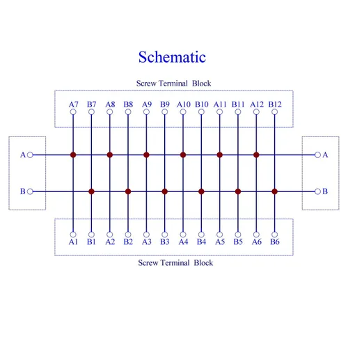 Vista 5 de OONO Módulo de distribución de bloque de terminales de posición 2x12 de 16 amperios para CA DC