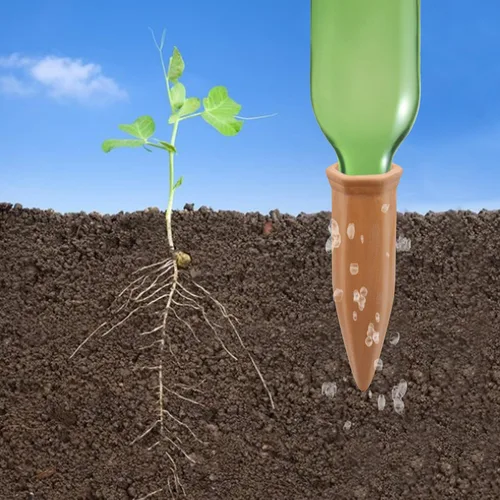 Vista 3 de MorTime 8 dispositivos de riego de plantas, riegos automáticos de terracota para plantas riegan automáticamente tus plantas de interior y exterior