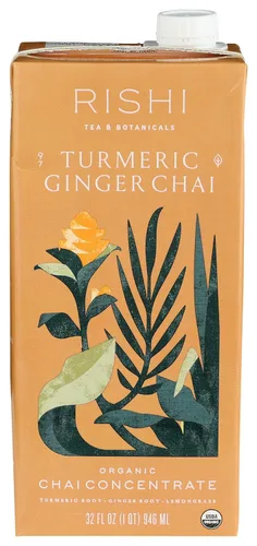 Vista 12 de Rishi Tea Cúrcuma Ginger Chai Latte – Concentrado de té de hierbas orgánicas con jengibre, mezcla de chai caliente o helado, fácil de servir, sin
