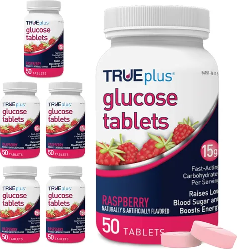 Vista 16 de TRUEplus Tabletas de Glucosa, Sabor Variado (Uva, Frambuesa, Naranja) - Caja de 50 unidades con 12 Botellas