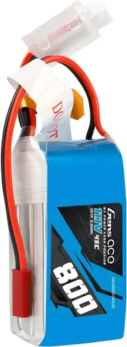 Gens ace 3S Lipo Batería 11.1V 800mAh 45C Lipo Batería con JST Plug para 250 Clase Heli 31.496 in Warbirds Eflite Blade CP/CP Pro y EFlite Mini