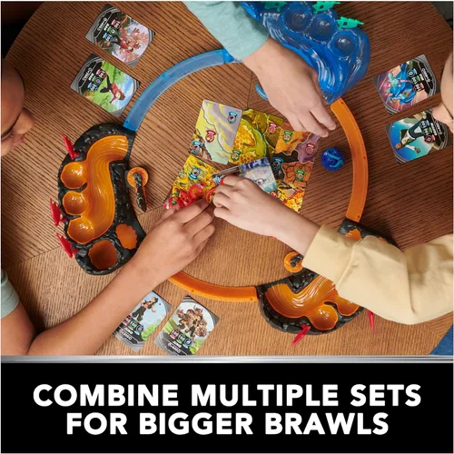 Vista 6 de Bakugan Set de entrenamiento con Bruiser, temática de clan mamífero, figura de acción personalizable, tarjetas intercambiables y juego de juego