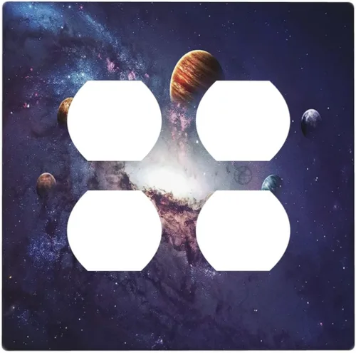 Vista 94 de Cubierta de placa de pared dispositivo duplex de 1 banda de mármol abstracto en arte interruptor de luz de salida eléctrica de cara fluida azul