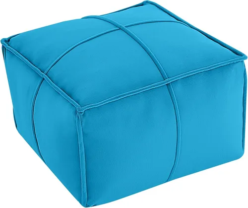 MeMoreCool Puf Otomano Redondo Relleno Reposapiés, Puf de Piso Reposapiés con Relleno de Trozos de Espuma Suave, Otomano Redondo Pequeño Reposapiés