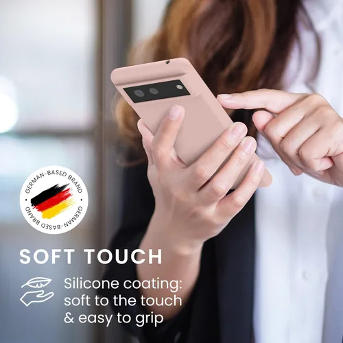 Vista 526 de kwmobile Funda Compatible con Google Pixel 6 Pro - Funda de teléfono de silicona TPU con acabado suave - Azul Arrecife