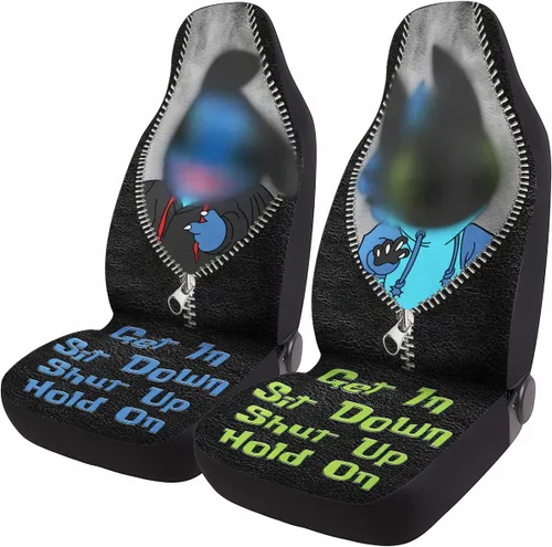 Vista 69 de GENANY Horror Nightmare Skellington - 2 fundas de asiento delantero para automóvil, camión, SUV, regalos de Navidad, funda de asiento de cubo