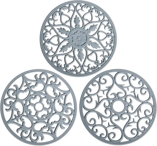 Vista 18 de Smitchraft - Salvamanteles de silicona para platos calientes, ollas y sartenes, almohadillas calientes para encimeras de cuarzo de cocina