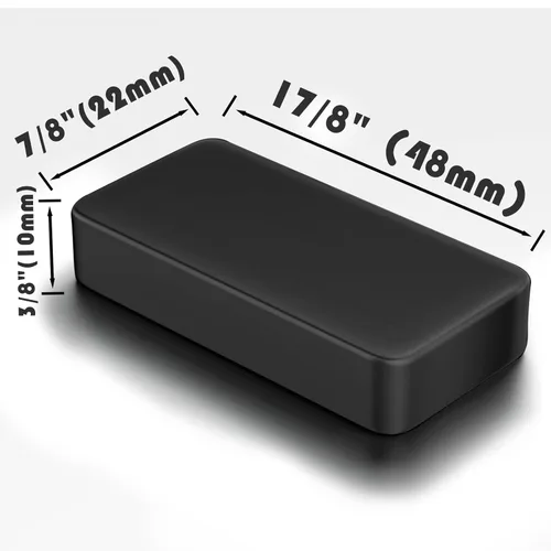 Vista 2 de Imanes rectangulares de cerámica de bloques de ferrita de 1 7/8 x 7/8 x 3/8 pulgadas, grado 8, para manualidades, ciencia y pasatiempos, 8 piezas