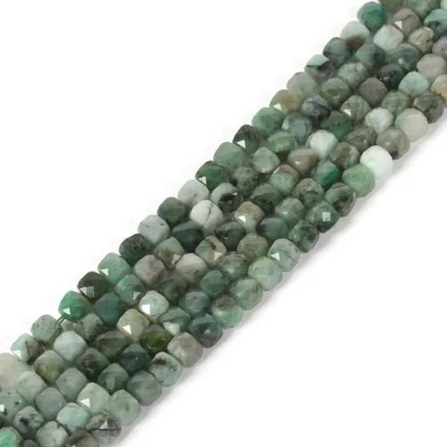 Vista 41 de Justinstones Cuentas sueltas de ágata verde natural de 4 mm, cúbicas, con facetas, para fabricación de joyas de bricolaje, 40,6 cm
