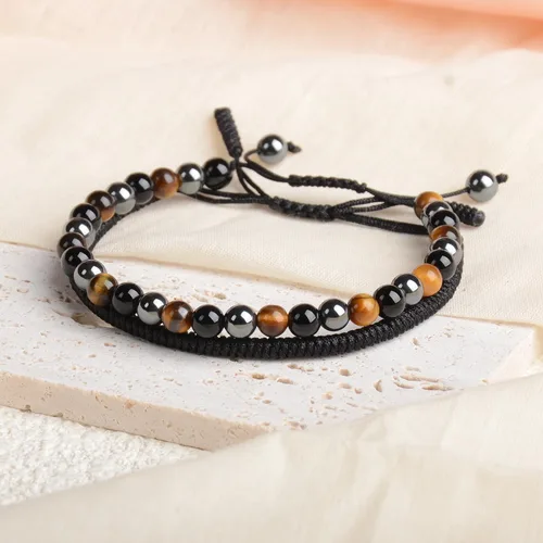 Vista 141 de LPBeads Pulsera de piedra natural hecha a mano de tamaño ajustable